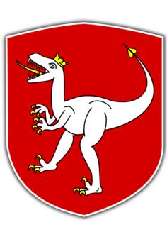 Vector clip art of coat of arms of Czech Dino