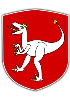 Vector clip art of coat of arms of Czech Dino