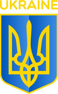 Vector image of coat of arms of Republic of Ukraine