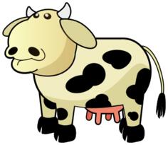 Vector image of chunky cartoon cow