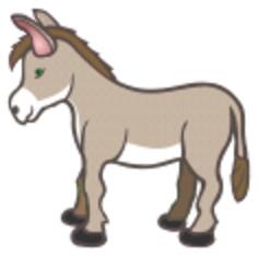 Brown spotty donkey line art vector image
