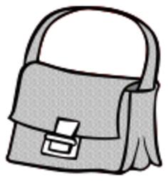 Handbag line art vector clip art