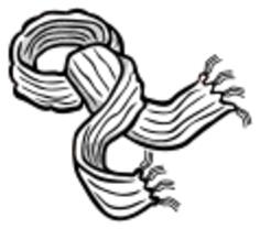 Scarf line art vector graphics