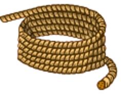 Coloured lineart vector image of rope