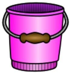 Vector image of pink bucket