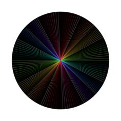 Vector image of rainbow light in dark line art