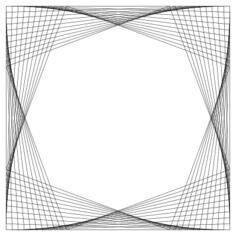 Vector image of symmetrical lines drawing