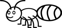 Ant line art vector image