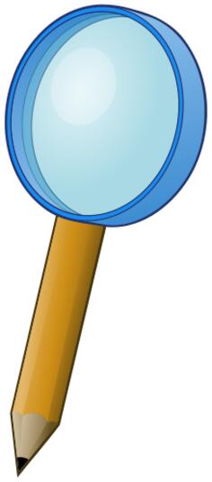 Magnifying pencil vector image