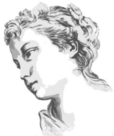 Thoughtful girl shaded pencil vector drawing