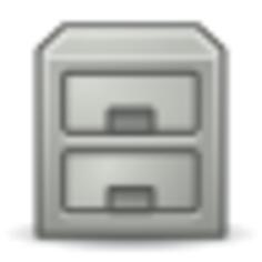 Vector graphics of reflective filing cabinet