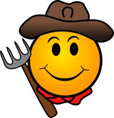Farmer smiley vector image