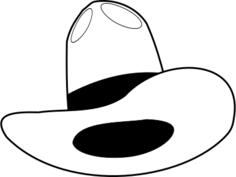 Cowboy hat lineart vector image