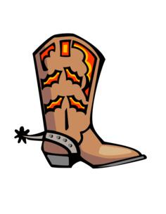 Cowboy boot vector graphics