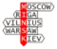 Minsk and neighbours direction pointer vector image