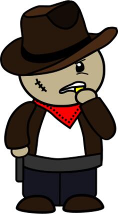 Cowboy cartoon vector image