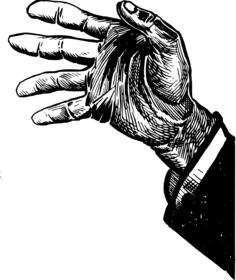 Grabby hand vector graphics
