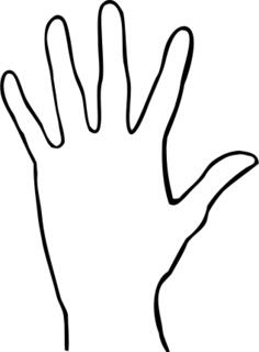 Open palm outline vector graphics