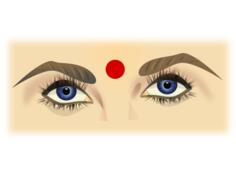 Indian lady eyes vector illustration