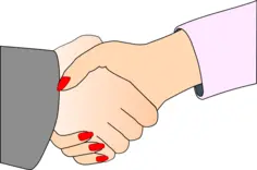 Hand shake vector clip art