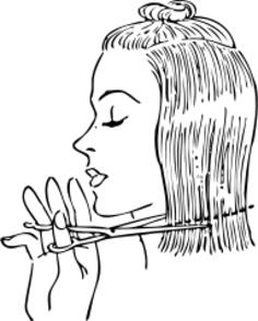 Vector image of hair dresser lady