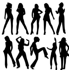 Women silhouette vector illustration