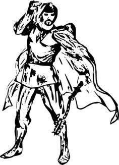 Rogue Warrior character vector clip art