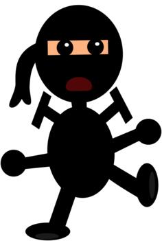 Comic ninja vector illustration