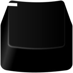 Black blank computer keyboard key vector drawing