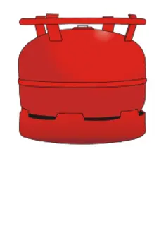 Vector illustration of gas bottle 6kg