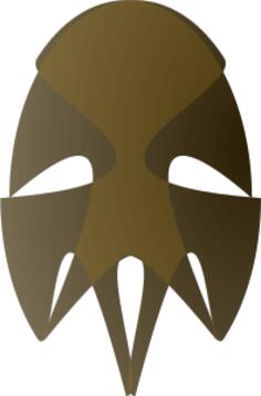 Vector image of tribal African mask