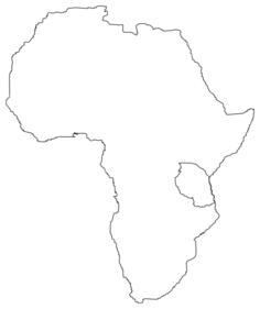 Vector image of map of Africa showing United Republic of Tanzania
