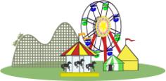 Vector drawing of circus festival