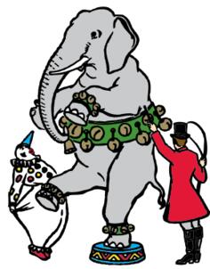 Vector image of circus scene