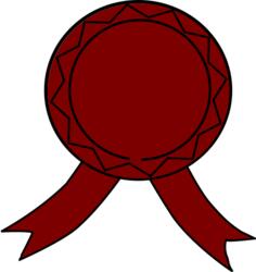 Vector illustration of brown award ribbon