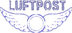 Vector graphics of luftpost mailing label