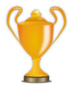 Vector graphics of golden trophy cup