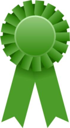 Vector graphics of green rosette