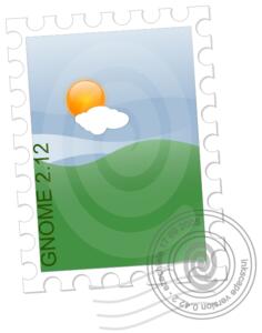 Vector drawing of postal stamp template