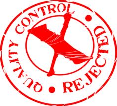 Quality control rejected stamp vector illustration
