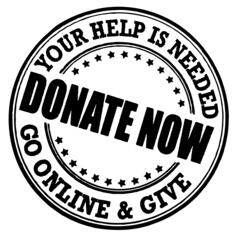 Vector image of donate now stamp