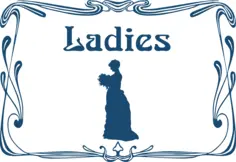 Door sign for ladies restroom vector illustration