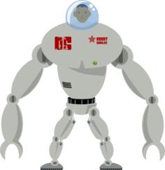 Tripulated robot gorilla vector image