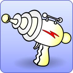 Vector image of minimalistic ray gun