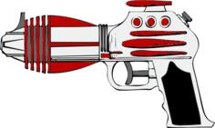 Vector illustration of ray gun