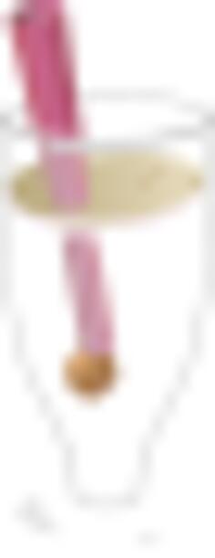 Bubbly drink with straw in glass vector image