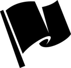 Vector image of black flag pictogram