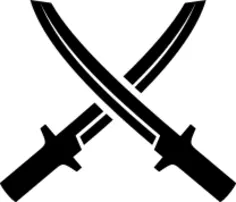 Vector graphics of crossed swords pictogram