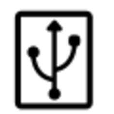 USB monochrome KDE icon vector illustration
