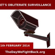 Lets obliterate surveillance vector image
